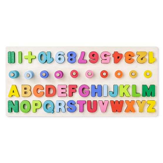 Educational Board with Letters and Numbers