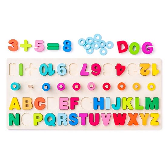 Educational Board with Letters and Numbers