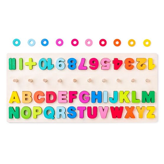 Educational Board with Letters and Numbers