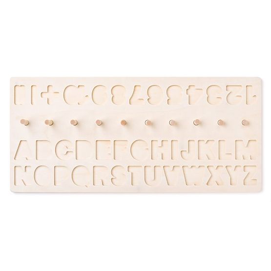 Educational Board with Letters and Numbers