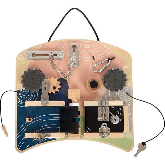 Educational Board with Locks and Buttons