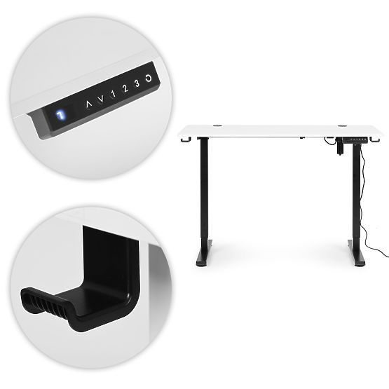 Electric Adjustable Desk 120x60 cm, Adjustable Height 72-117 cm ModernHome