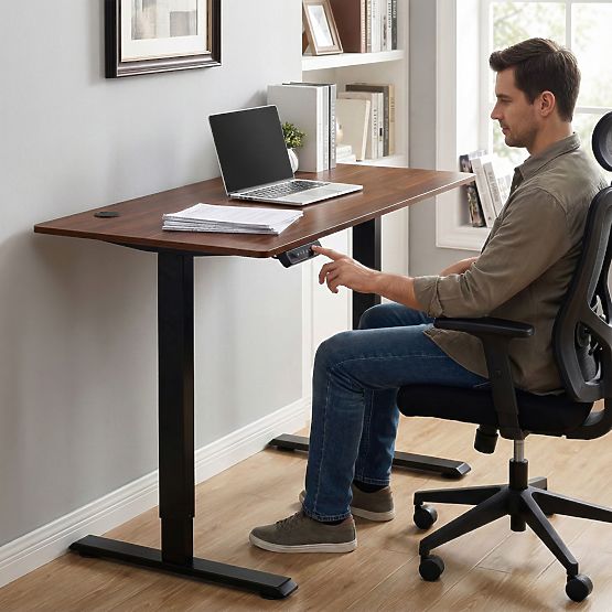 Electric Adjustable Desk 120x60 cm, Height Adjustable 72-117 cm ModernHome