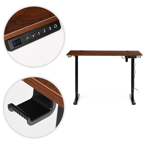 Electric Adjustable Desk 120x60 cm, Height Adjustable 72-117 cm ModernHome