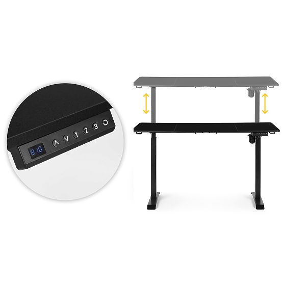 Electric Adjustable Desk 140x70 cm, Height Regulation 76-121 cm ModernHome