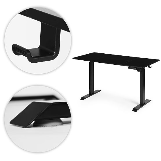 Electric Adjustable Desk 140x70 cm, Height Regulation 76-121 cm ModernHome