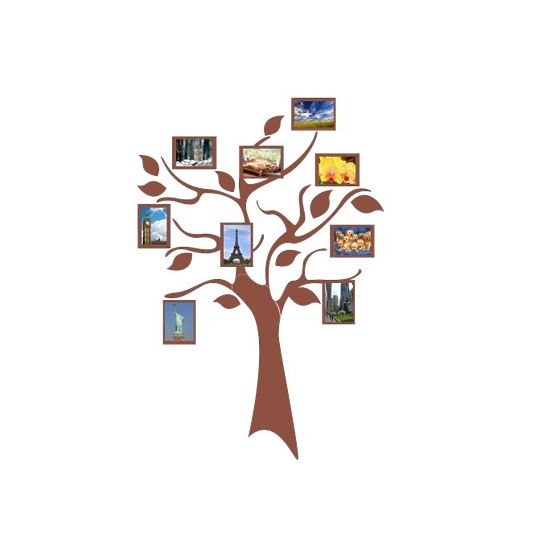 Envelope textile photo frame - sapling