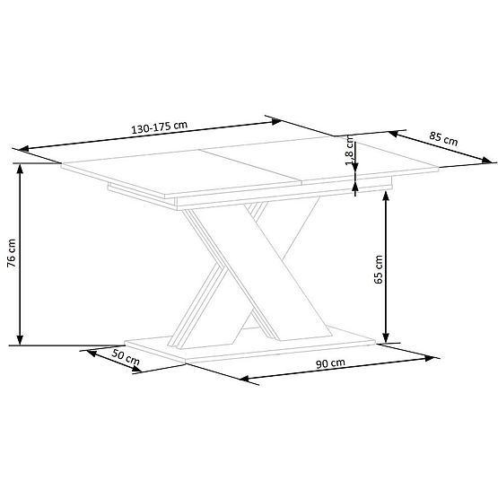 Extendable Table XARELTO Cashmere - Cremona Oak