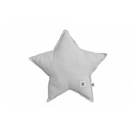 Linen pillow Star - grey