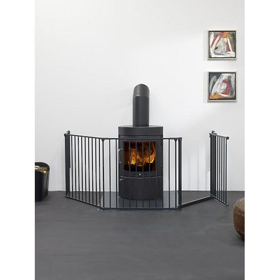 Fireplace fence Baby Dan FLEX XL - black