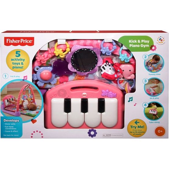 Fisher Price Kick & Play Piano Play Gym - Pink
