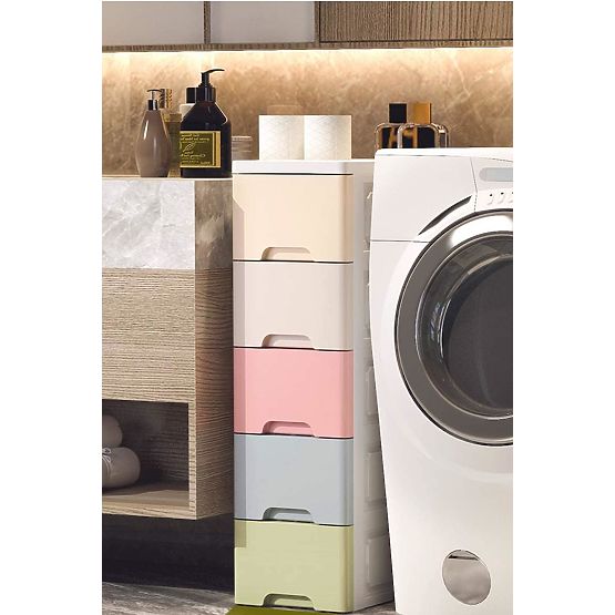 Five Small Shelf Unit on Wheels