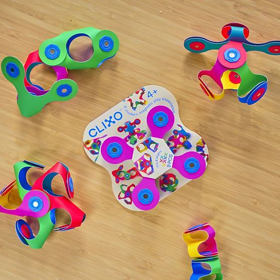 Flexible magnetic kit Clixo, 9 pcs - Mix of colors