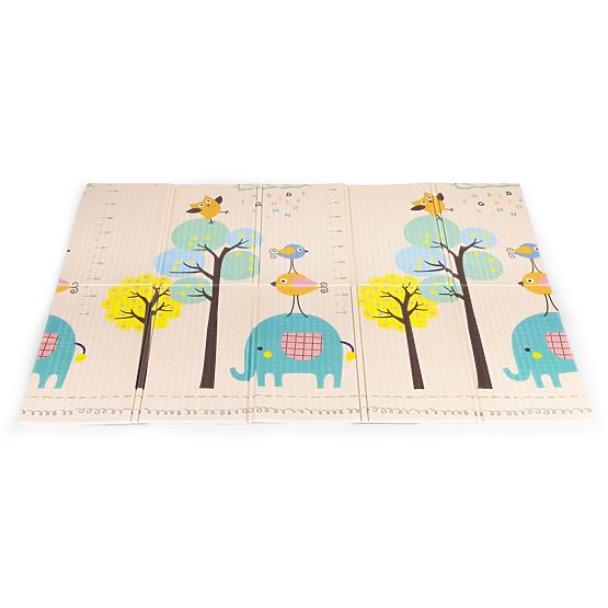 Foam Mat for Children 200x150 cm Educational Double-Sided Folding Growth Chart Alphabet ECOTOYS