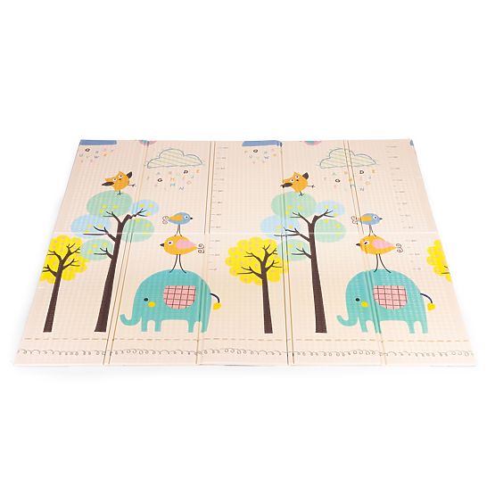 Foam Mat for Children 200x180 cm Educational Double-Sided Folding Growth Chart Alphabet ECOTOYS