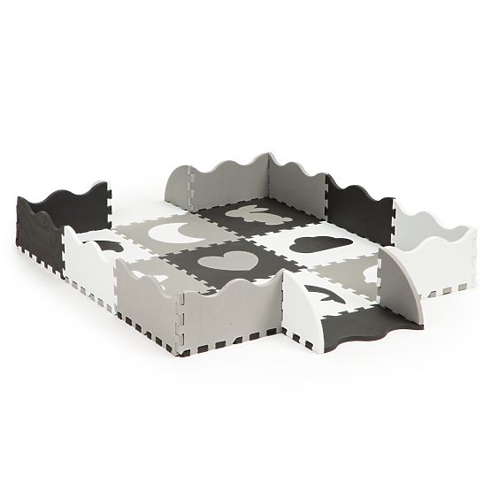 Foam Mat with Puzzle Fence Dry Pool 25pcs ECOTOYS