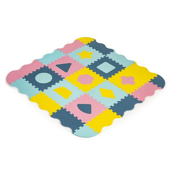 Foam mat - puzzle in pastel colors
