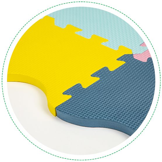Foam mat - puzzle in pastel colors