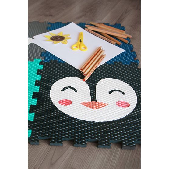 Foam play mat 6 pcs - Bear, penguin and car