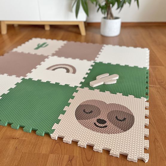 Foam Puzzle 9 Pieces - Sloth and Rainbow
