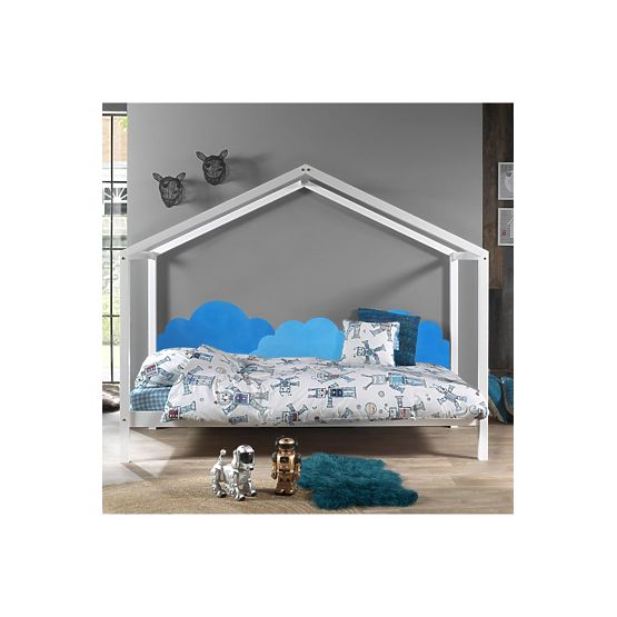 Foam protection for the wall behind the bed Clouds - blue