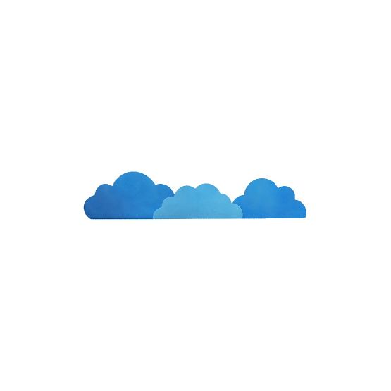 Foam protection for the wall behind the bed Clouds - blue