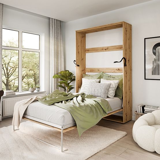 Folding Bed KOBI VERTO 120x200 Oak Artisan 1 pc