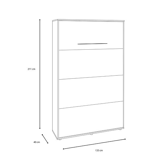 Folding Bed KOBI VERTO 120x200 White 1 pc