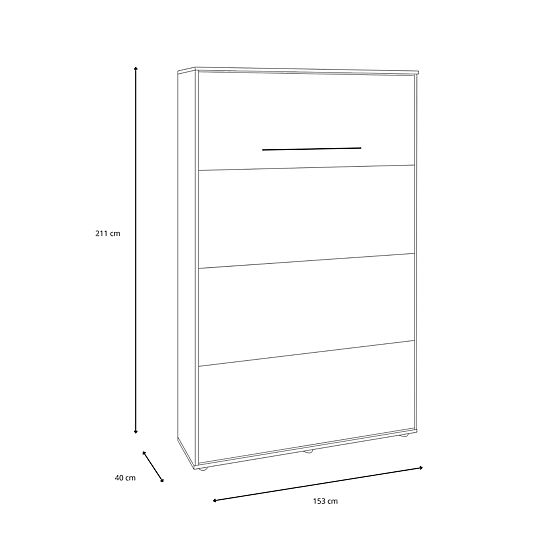 Folding Bed KOBI VERTO 140x200 White 1 pc