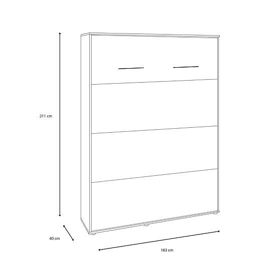 Folding Bed KOBI VERTO 160x200 Oak Artisan 1 pc