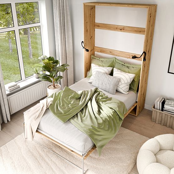 Folding Bed KOBI VERTO 160x200 Oak Artisan 1 pc