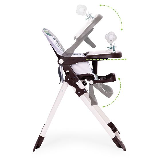 Folding Children's High Chair with Toys ECOTOYS