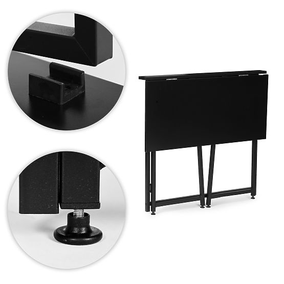 Folding Computer Desk 80x45 cm Laptop Table Black ModernHome