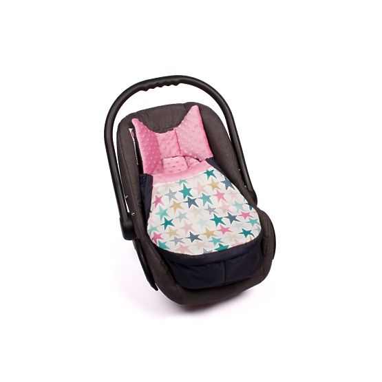 Footmuff for car seats Stars pink