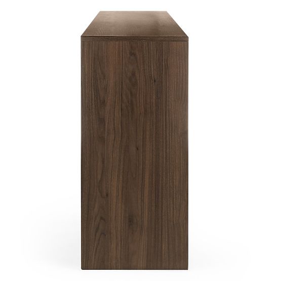 Four-Door Sideboard Moku Walnut Villa, Rounded Front Surfaces