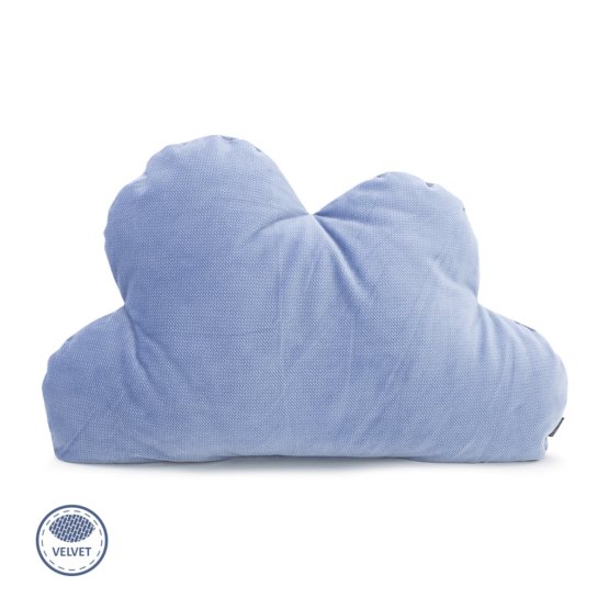 Pillow puff Velvet - blue