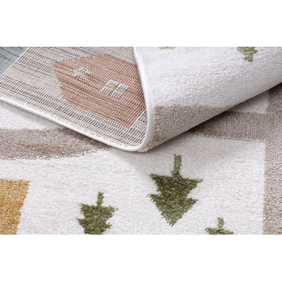 FUN Polar Children's Rug, Street, Forest, Cream