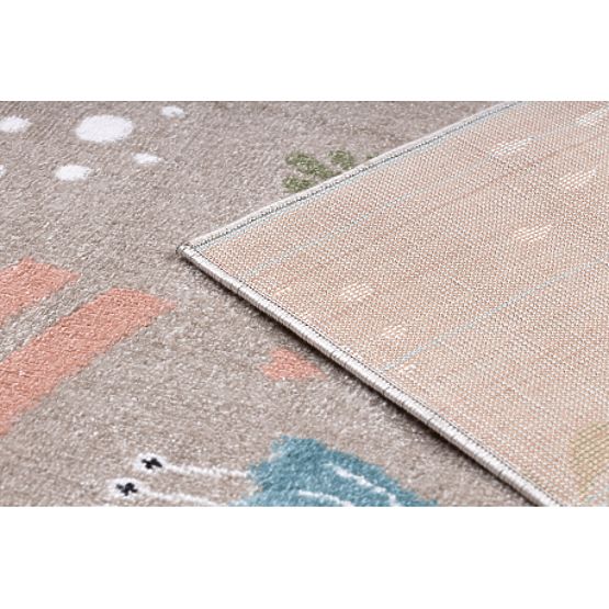 FUN Sweety Rug for Children, Unicorn, Rainbow Beige