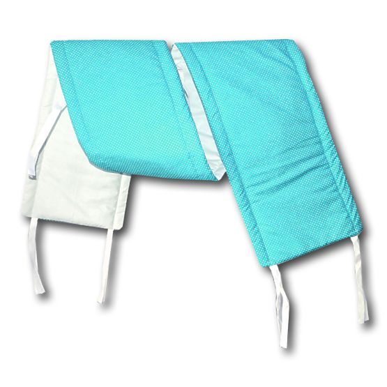 Gadeo Cot Bumper - Turquoise with Dots
