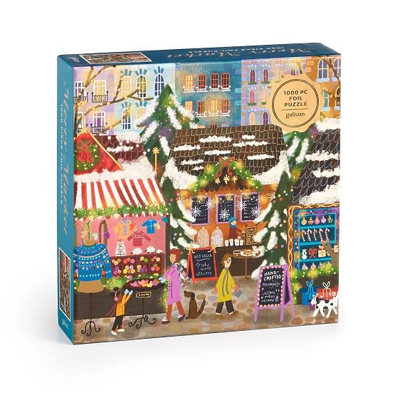 Galison Foil Puzzle Joy Laforme Christmas Markets 1000 Pieces