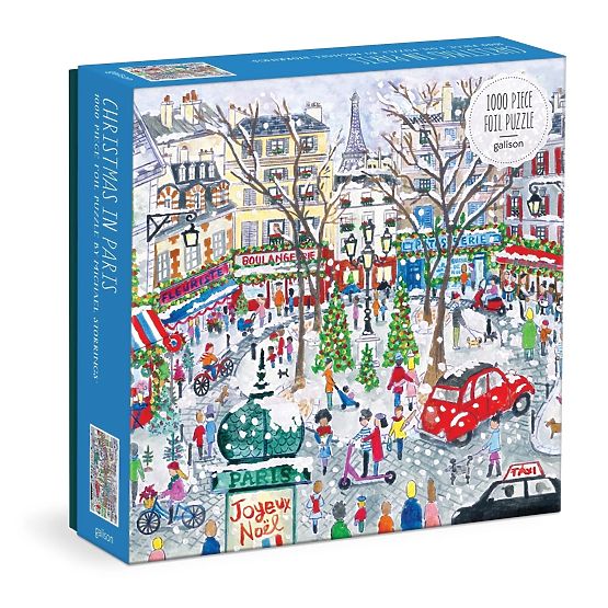 Galison Foil Puzzle Michael Storrings Christmas Paris 1000 Pieces