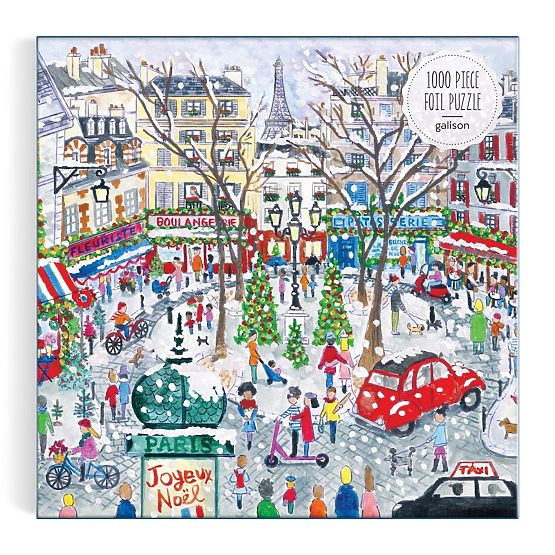 Galison Foil Puzzle Michael Storrings Christmas Paris 1000 Pieces
