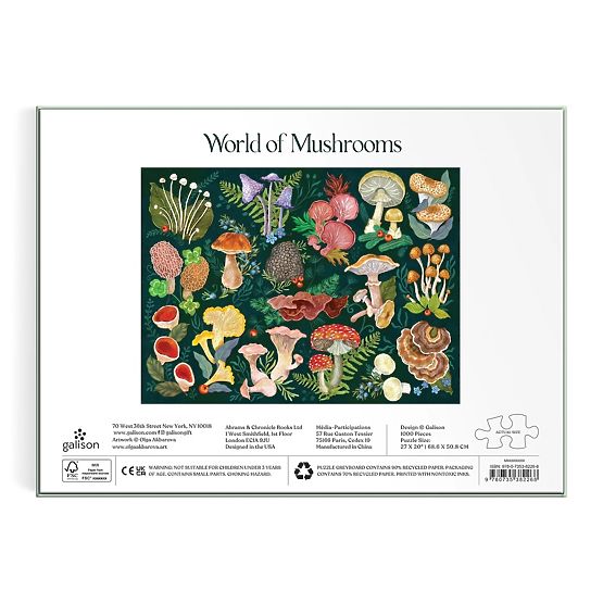 Galison Mushroom World Puzzle 1000 Pieces