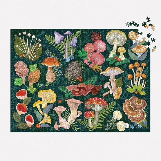 Galison Mushroom World Puzzle 1000 Pieces