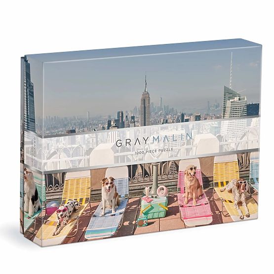 Galison Puzzle Dogs in New York Gray Malin 1000 Pieces