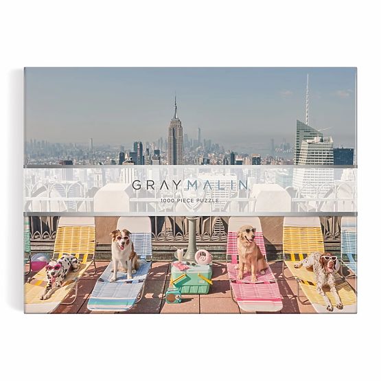 Galison Puzzle Dogs in New York Gray Malin 1000 Pieces