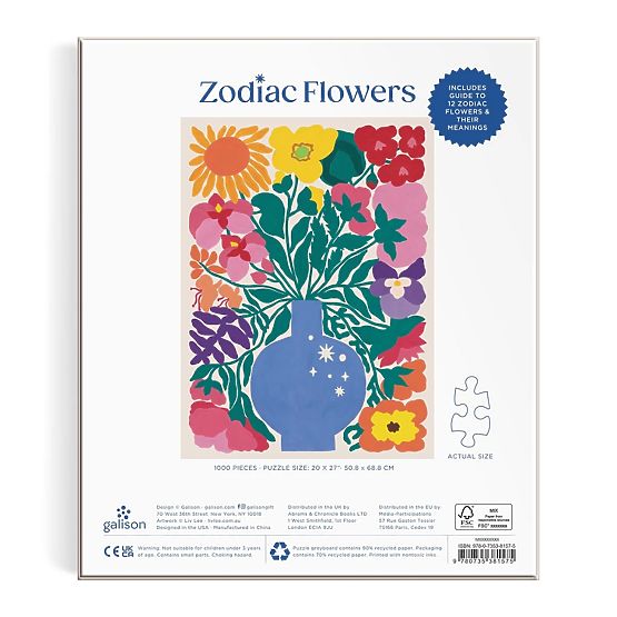 Galison Zodiac Flowers Puzzle 1000 Pieces