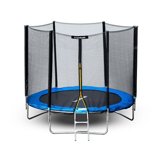 Garden Trampoline with External Net, Diameter 8 ft 244-252 cm + Ladder