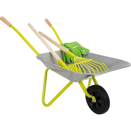 Gardener Set Wheelbarrow + Tools + Gloves