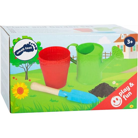 Garden set with flower pots